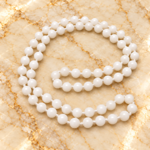 White Agate Gathi Mala