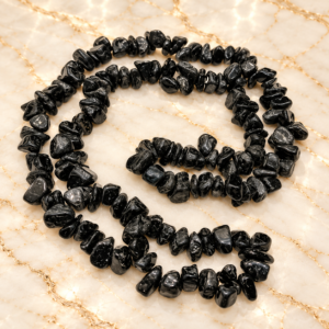Black Tourmaline Uncut Mala