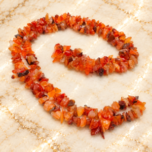 Red Carnelian Uncut Mala