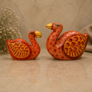 Rose Quartz Painting Duck Pair