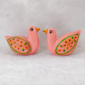 Rose Quartz Painting Duck Pair