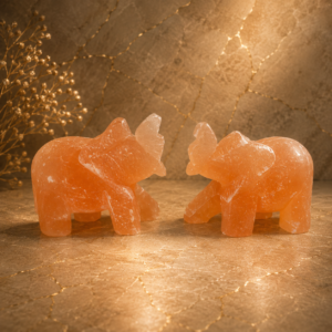 Orange Selenite Elephant