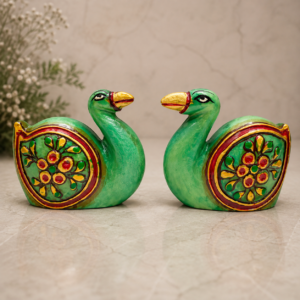 Green Avenchurine Painting Duck Pair