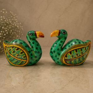 Green Avenchurine Painting Duck Pair