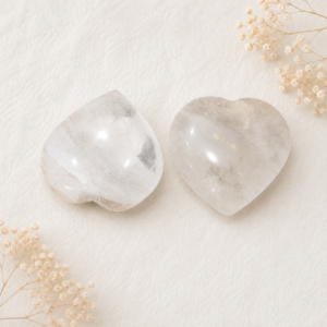 Clear Quartz Heart Stone
