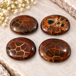 Spider Septarian Palm Stone