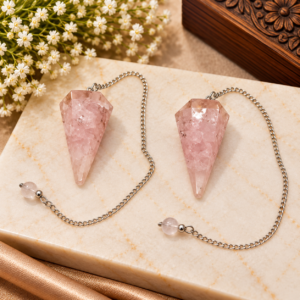 Rose Quartz Organ Pendulum | Per Pcs