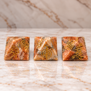 Peach Moonstone Reiki Pyramids