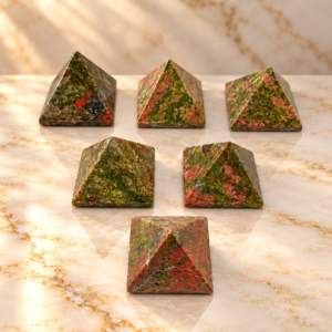 Unakite pyramids
