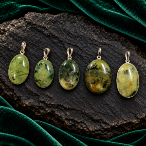 Rutile Prehnite Pendant