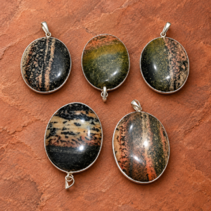 Rainforest Jasper Oval Pendant
