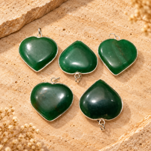 Green Zade Heart Pendant