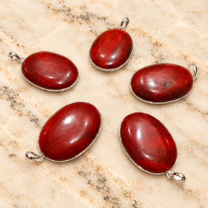 Red Jasper Oval Pendant