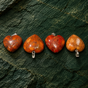 Spotted Jasper Heart Pendant
