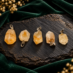 Citrine Raw Polished Pendant