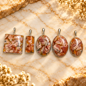 Synthetic Rhodochrosite Pendant
