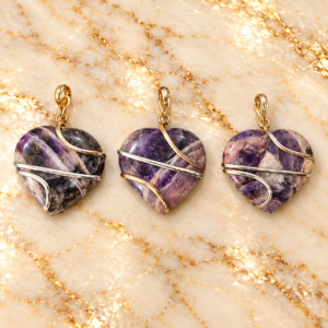 Amethyst Heart Raping Pendant