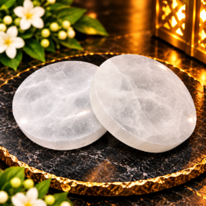 Selenite Round Plate