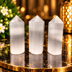Selenite Tower  6 Faceted