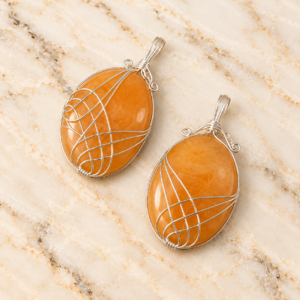 Yellow Avenchurine Wire Raping Pendant