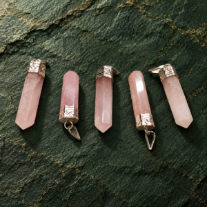 Rose Quartz Pencil Pendant