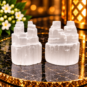Selenite Twins Tower