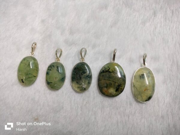 Rutile Prehnite Pendant