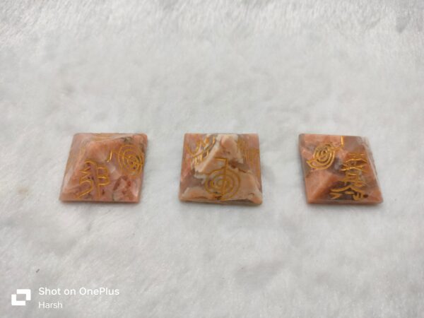 Peach Moonstone Reiki Pyramids