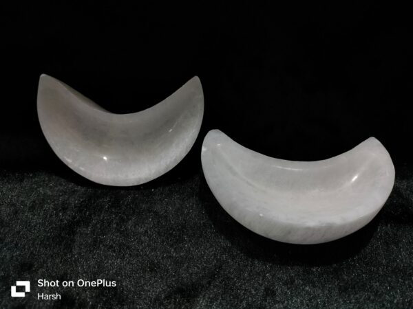 Selenite Moon Bowl
