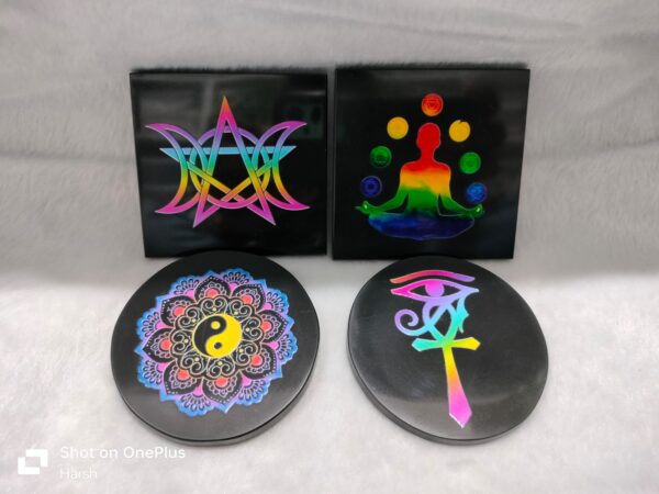 Black Agate Sticker Plate