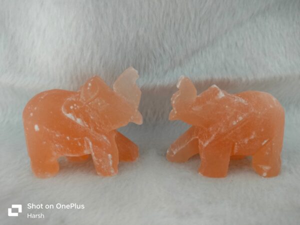 Orange Selenite Elephant