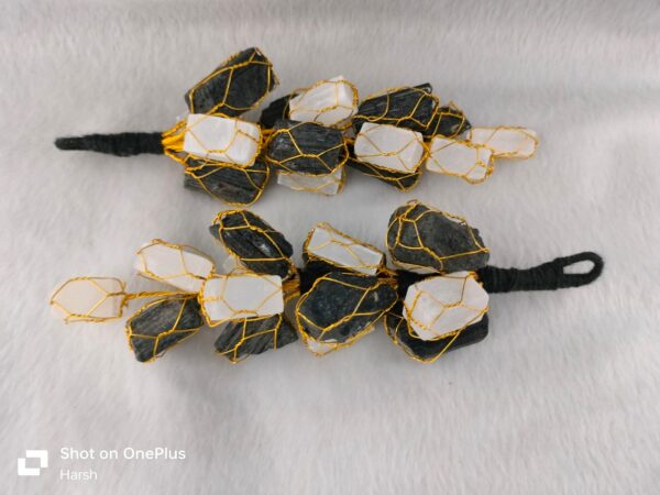 Black Tourmaline & Selenite Hanging