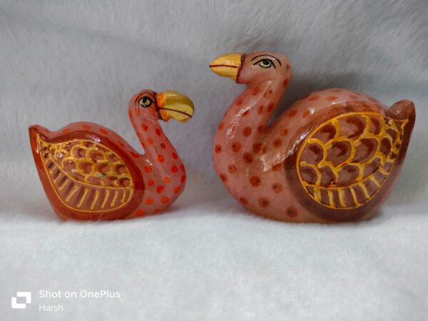 Rose Quartz Painting Duck Pair