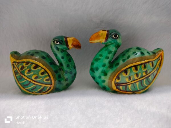 Green Avenchurine Painting Duck Pair