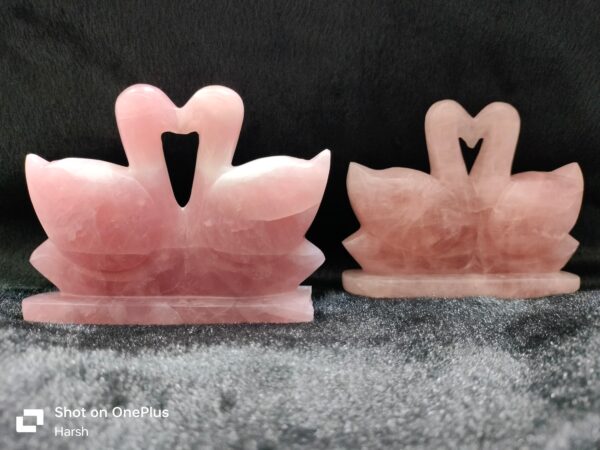 Rose Quartz Joint Duck Pair