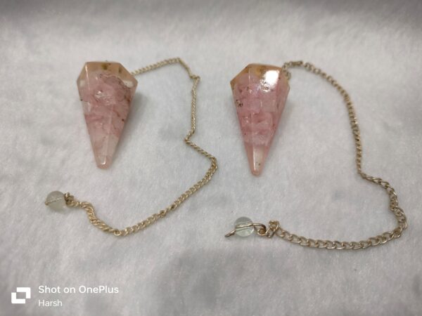 Rose Quartz Organ Pendulum | Per Pcs