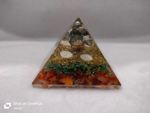 Pyrite Carnelian Gomti Chakra Organ Pyramid
