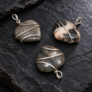 Cat's Eye Heart Raping Pendant