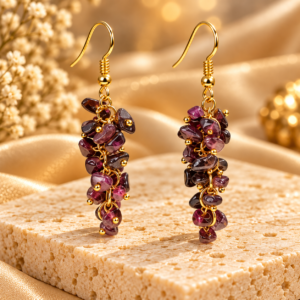 Garnet Uncut Earing