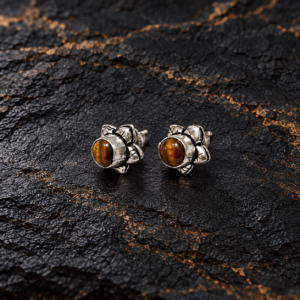 Tiger Eye Sttud Earing