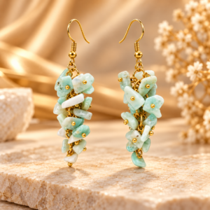 Amozonite Uncut Earing