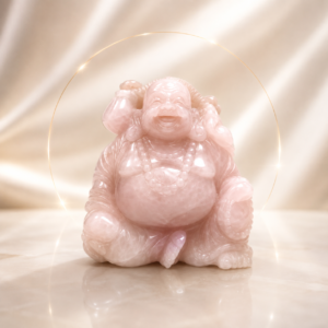 Rose Quartz Laughing Buddha