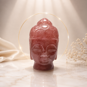 Strawberry Quartz Buddha Head