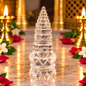 Clear Quartz Lotus ShreeYantra