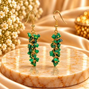 Malachite Uncut Earing