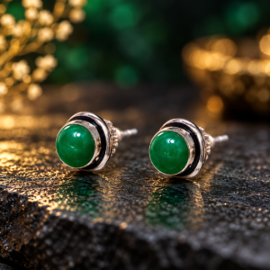 Malachite Sttud Earing
