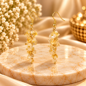 Citrine Uncut Earing