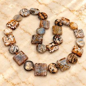 Fire Agate Fancy Mala