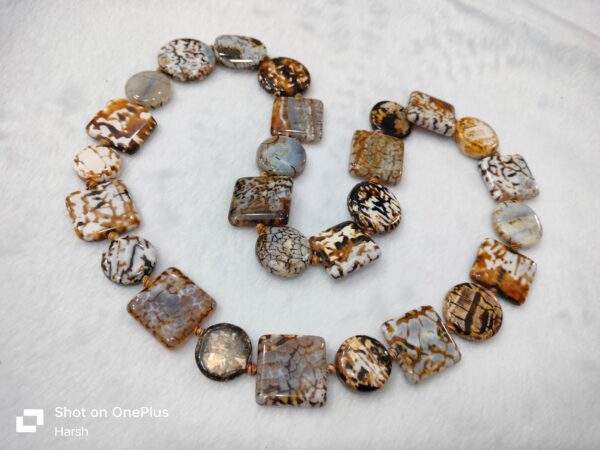 Fire Agate Fancy Mala