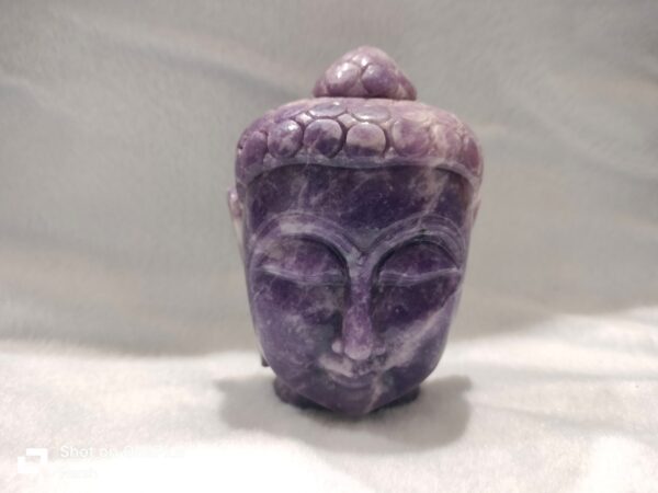 Lepidolite Buddha Head